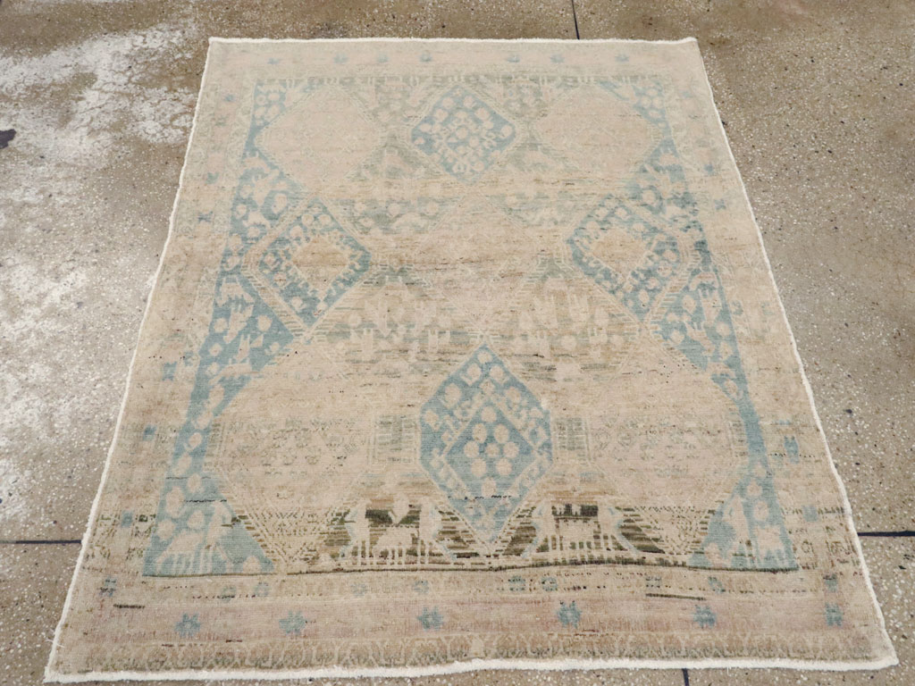 Vintage Afshar Square Rug, No.21620 - Galerie Shabab
