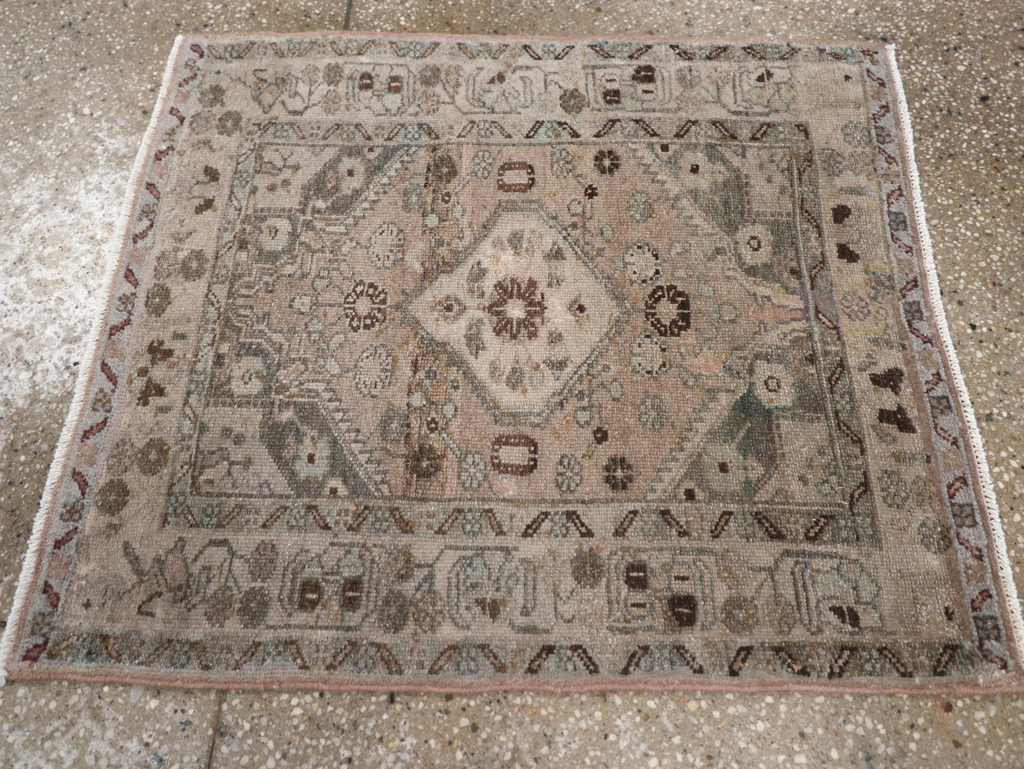 Vintage Persian Malayer Square Rug, No.21626 - Galerie Shabab