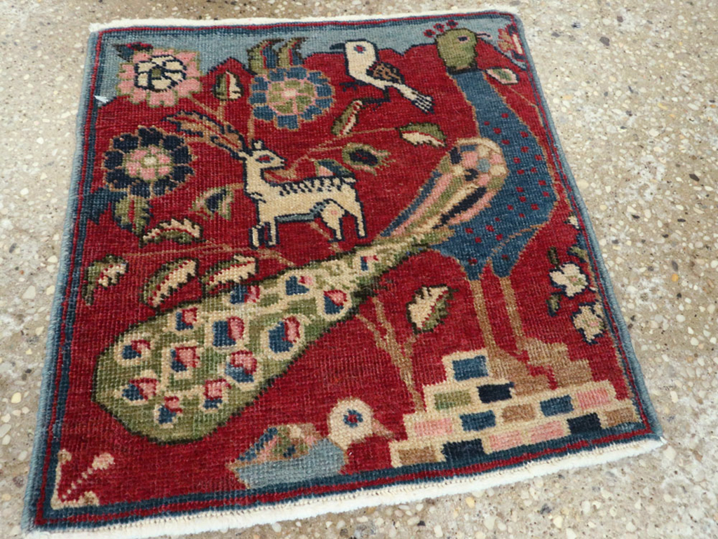 Vintage Persian Tabriz Pictorial Rug (Pair: 1 of 2), No.21643 - Galerie Shabab