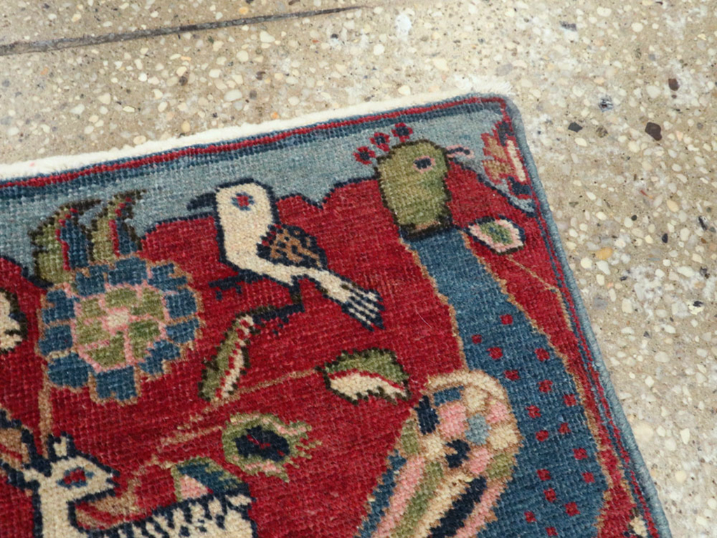 Vintage Persian Tabriz Pictorial Rug (Pair: 1 of 2), No.21643 - Galerie Shabab