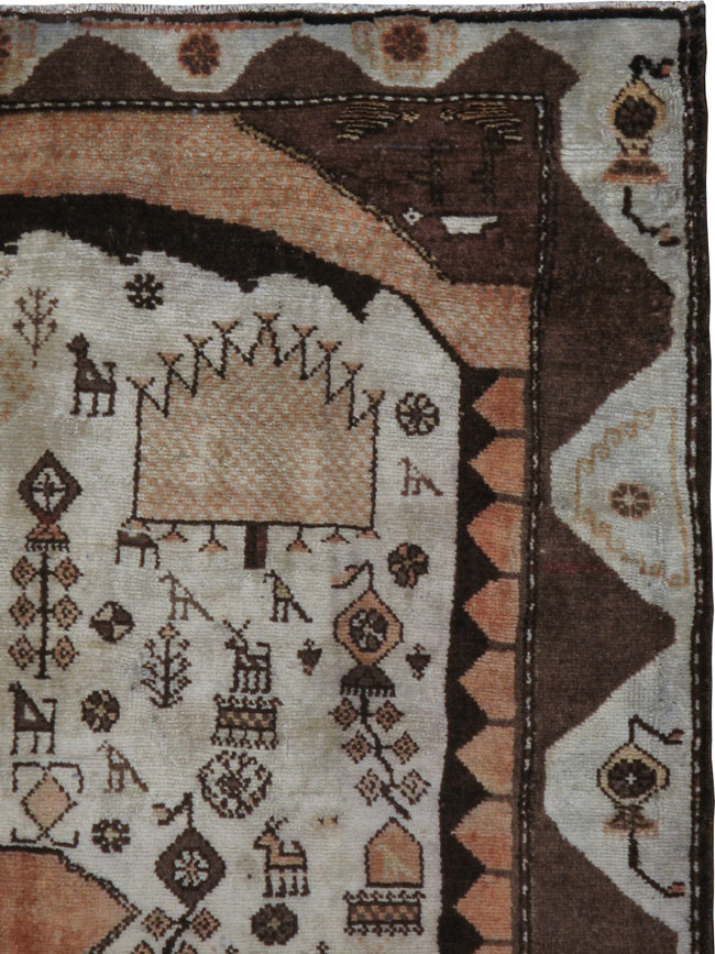 Vintage Persian Gabbeh Pictorial Rug, No.21654 - Galerie Shabab
