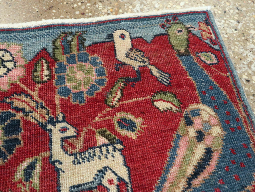 Vintage Persian Tabriz Pictorial Rug (Pair: 2 of 2), No.21679 - Galerie Shabab