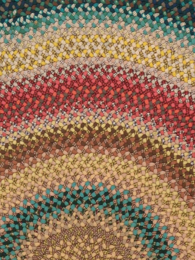 Vintage American Braid Rug, No.21694 - Galerie Shabab