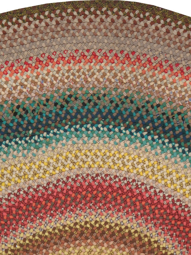 Vintage American Braid Rug, No.21694 - Galerie Shabab