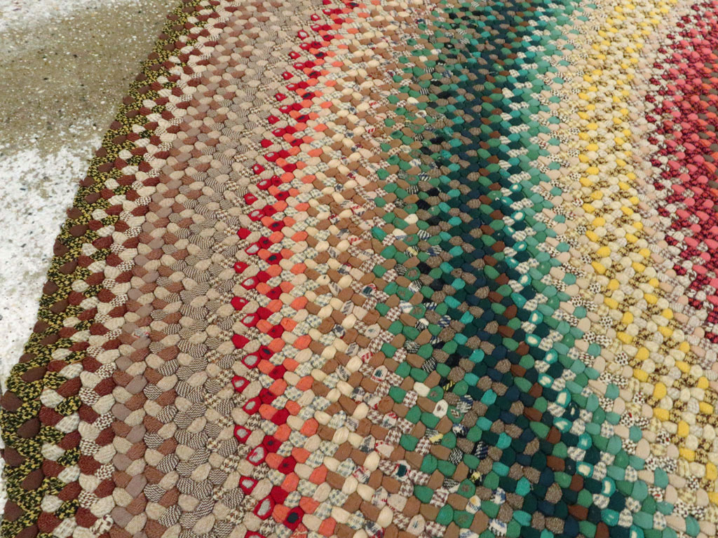Vintage American Braid Rug, No.21694 - Galerie Shabab
