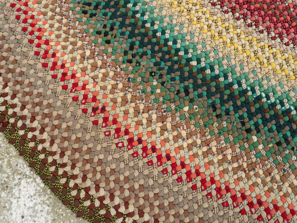 Vintage American Braid Rug, No.21694 - Galerie Shabab