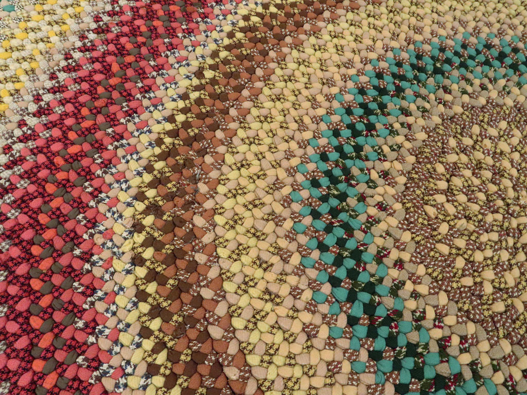 Vintage American Braid Rug, No.21694 - Galerie Shabab