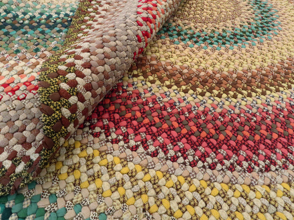 Vintage American Braid Rug, No.21694 - Galerie Shabab