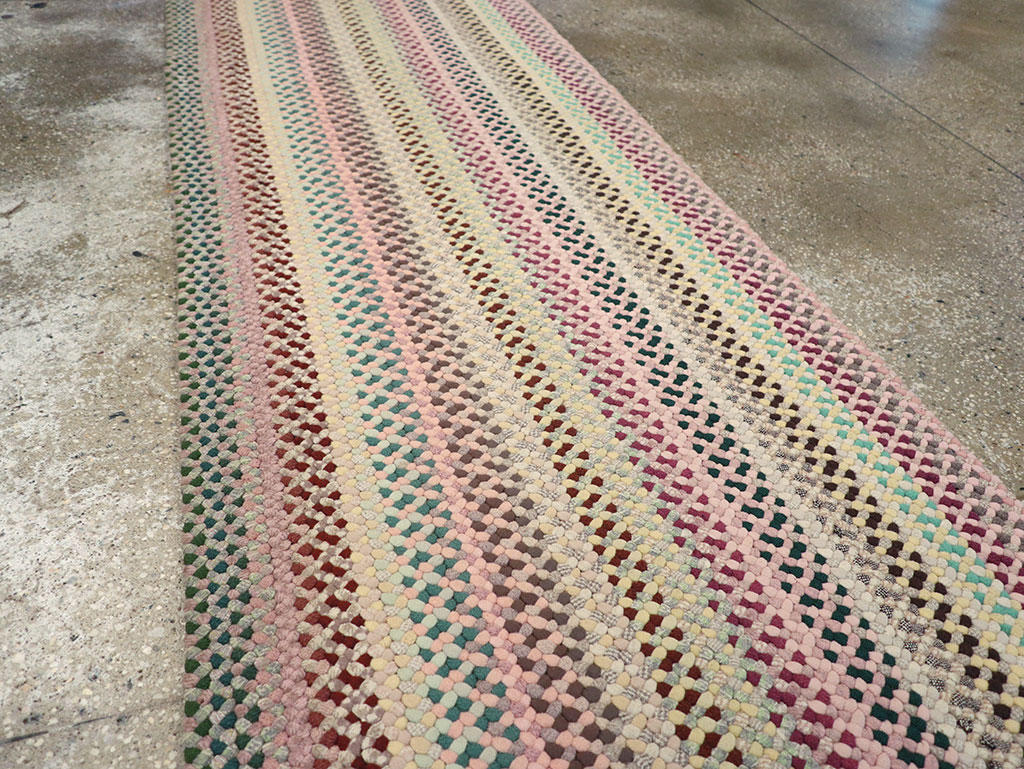 Vintage American Braided Runner, No.21697 - Galerie Shabab
