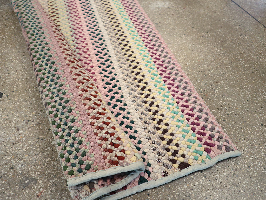 Vintage American Braided Runner, No.21697 - Galerie Shabab