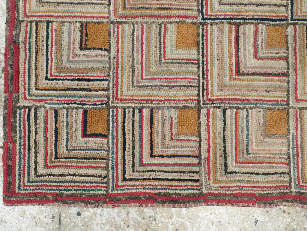 Antique American Hook Rug, No.21700 - Galerie Shabab