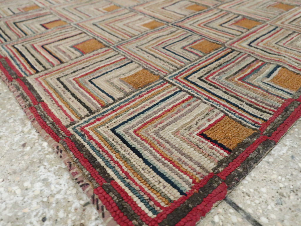 Antique American Hook Rug, No.21700 - Galerie Shabab