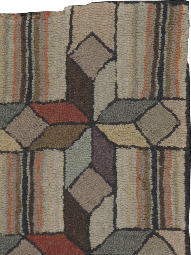 Antique American Hook Rug, No.21701 - Galerie Shabab