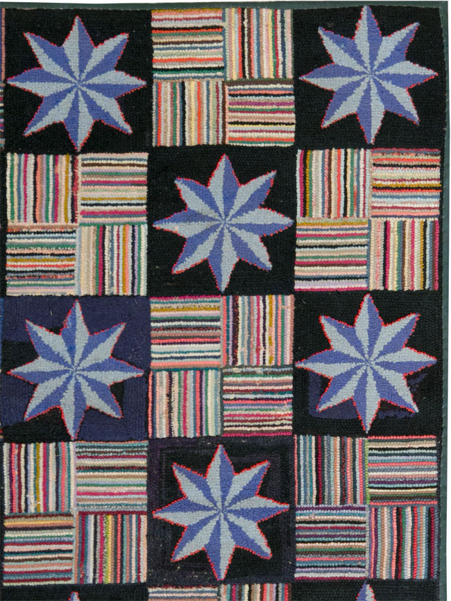 Antique American Hook Rug, No.21702 - Galerie Shabab