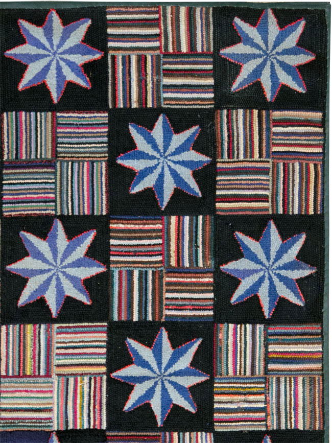 Antique American Hook Rug, No.21702 - Galerie Shabab