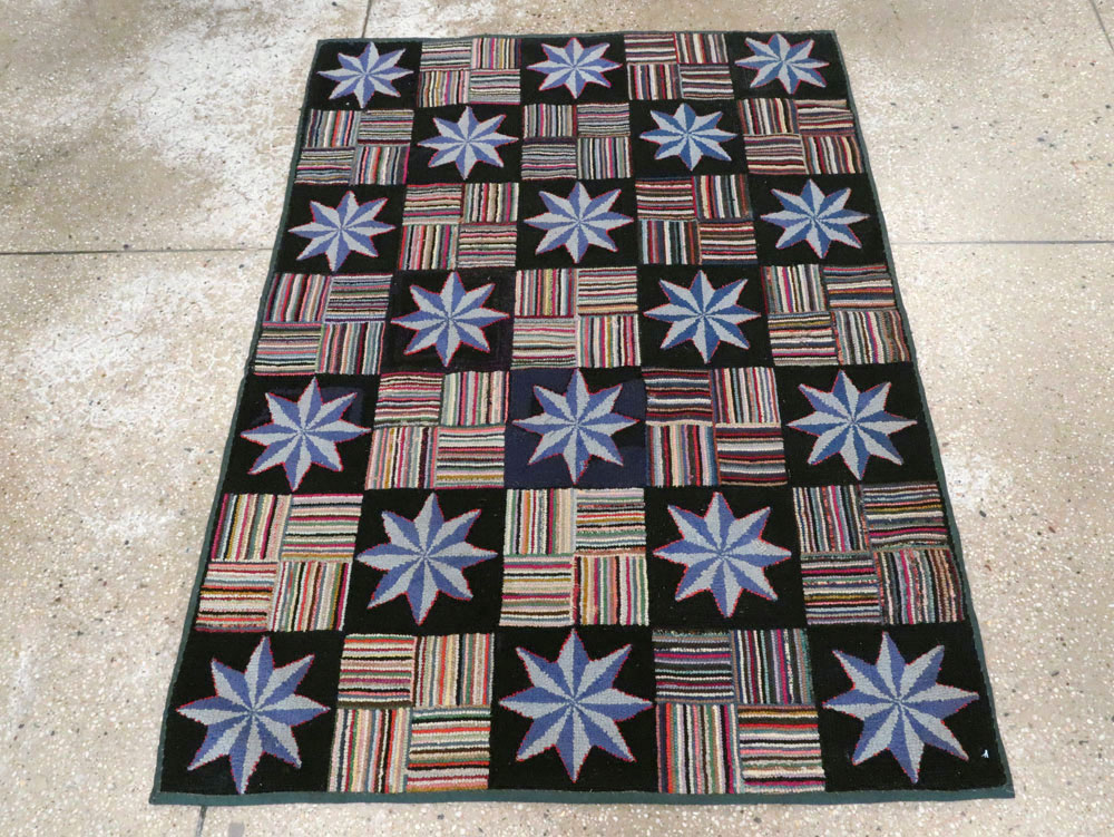Antique American Hook Rug, No.21702 - Galerie Shabab