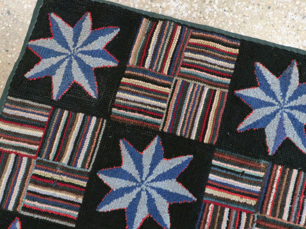 Antique American Hook Rug, No.21702 - Galerie Shabab