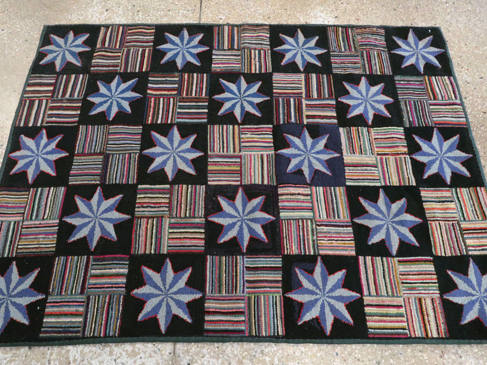 Antique American Hook Rug, No.21702 - Galerie Shabab