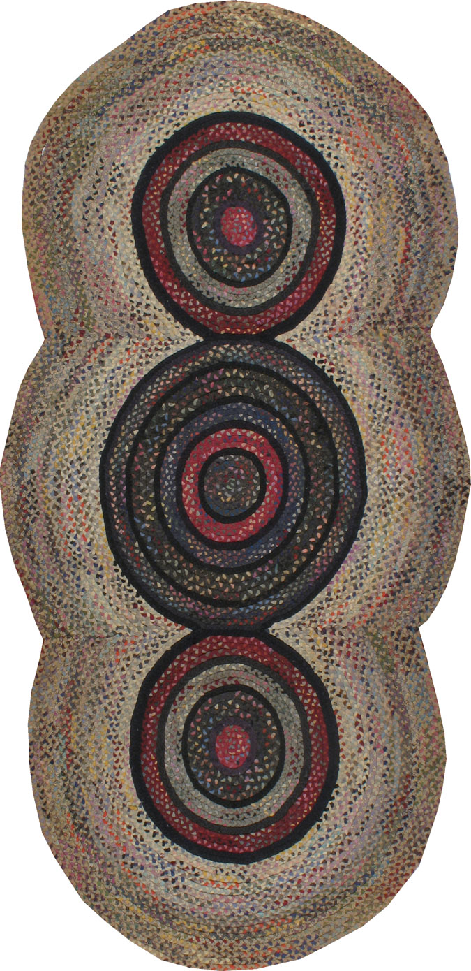 Vintage American Braid Rug, No.21714 - Galerie Shabab