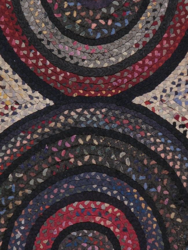 Vintage American Braid Rug, No.21714 - Galerie Shabab