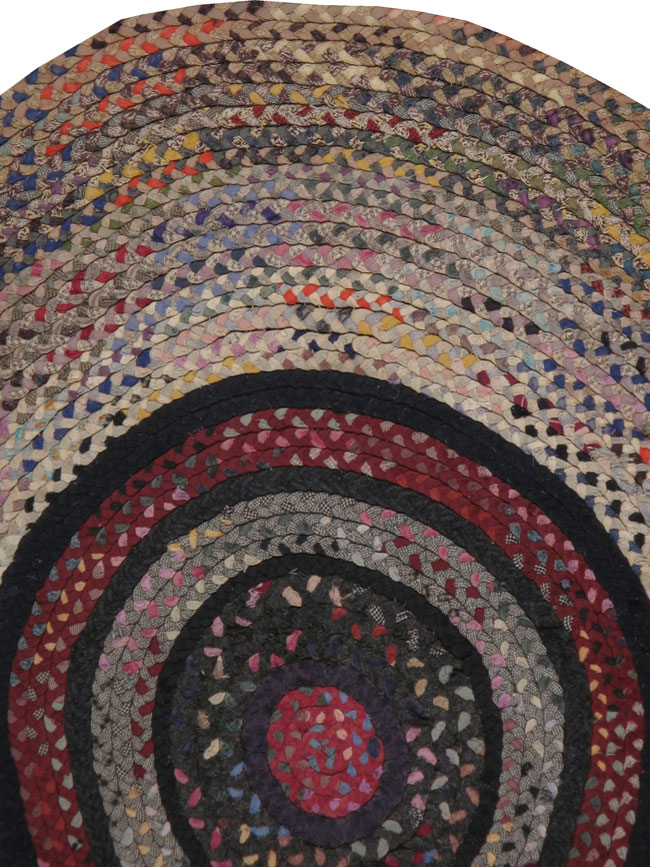 Vintage American Braid Rug, No.21714 - Galerie Shabab