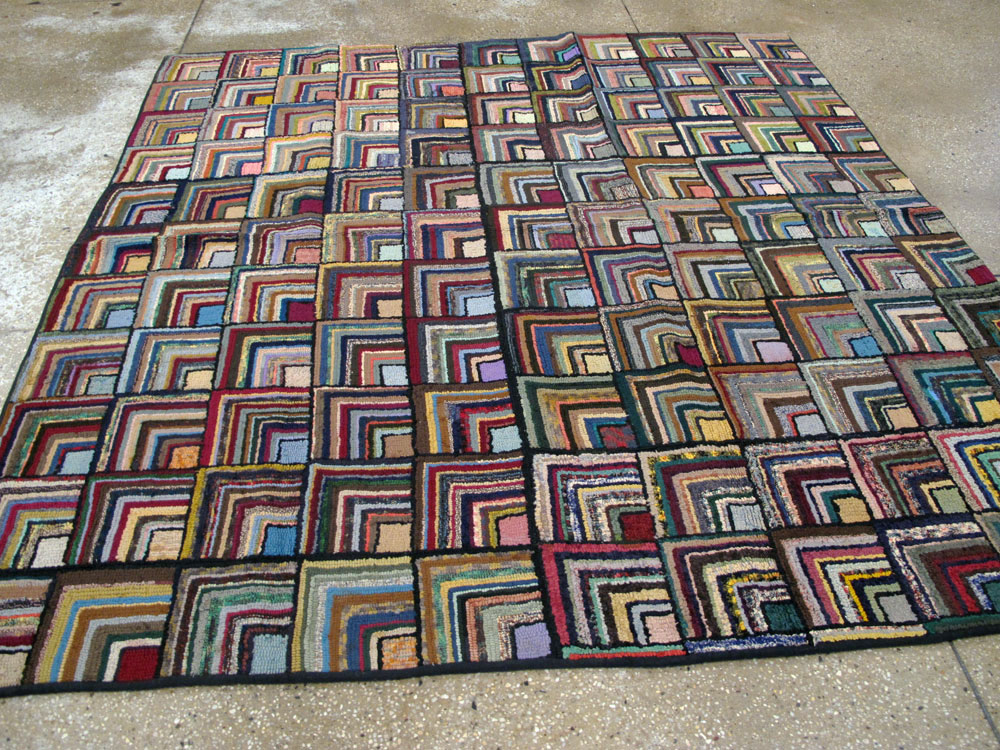 Antique American Hook Rug, No.21715 - Galerie Shabab