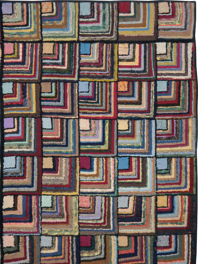 Antique American Hook Rug, No.21715 - Galerie Shabab