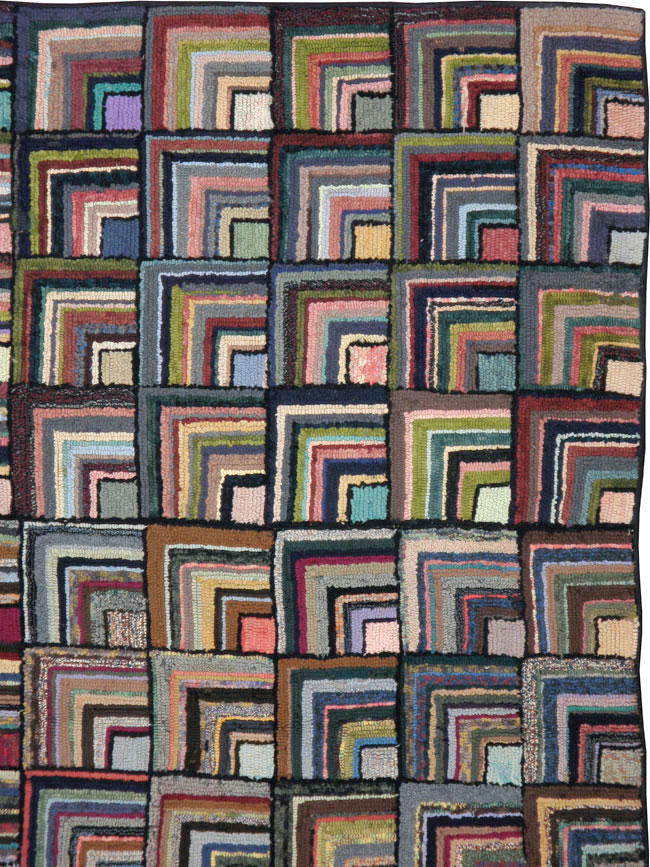 Antique American Hook Rug, No.21715 - Galerie Shabab