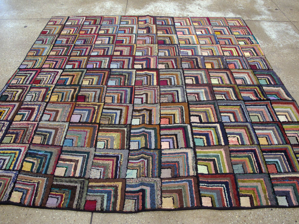 Antique American Hook Rug, No.21715 - Galerie Shabab