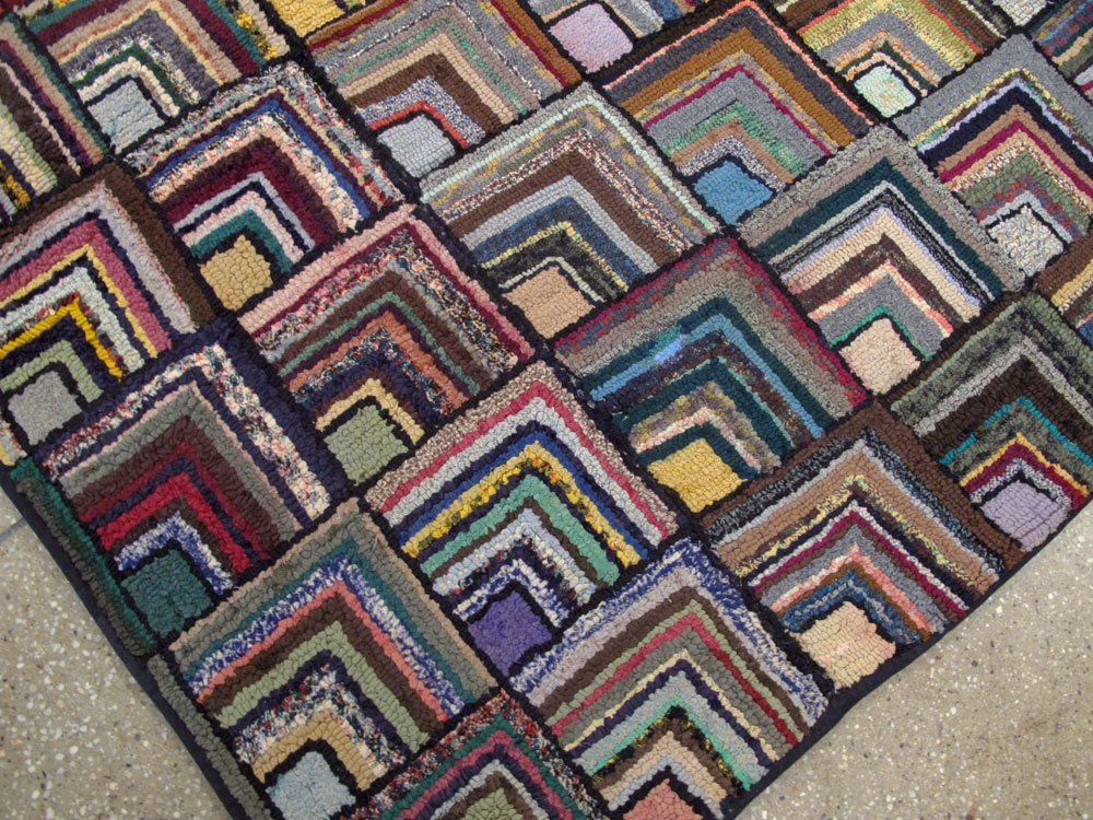 Antique American Hook Rug, No.21715 - Galerie Shabab