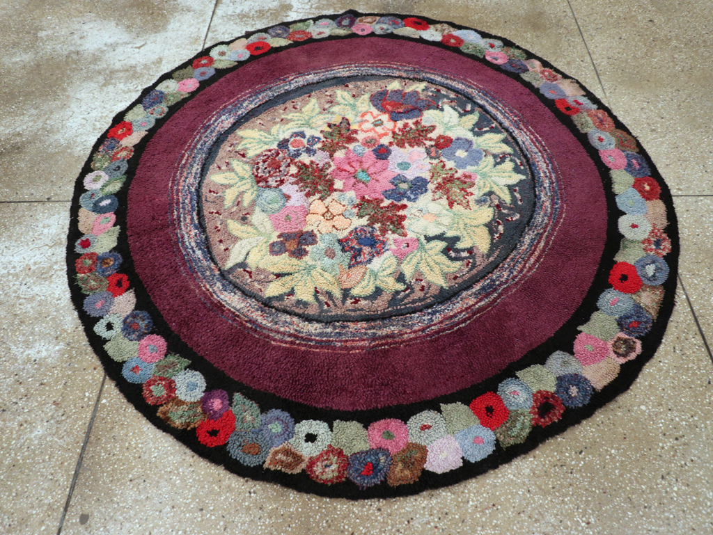 Antique American Hook Rug, No.21716 - Galerie Shabab