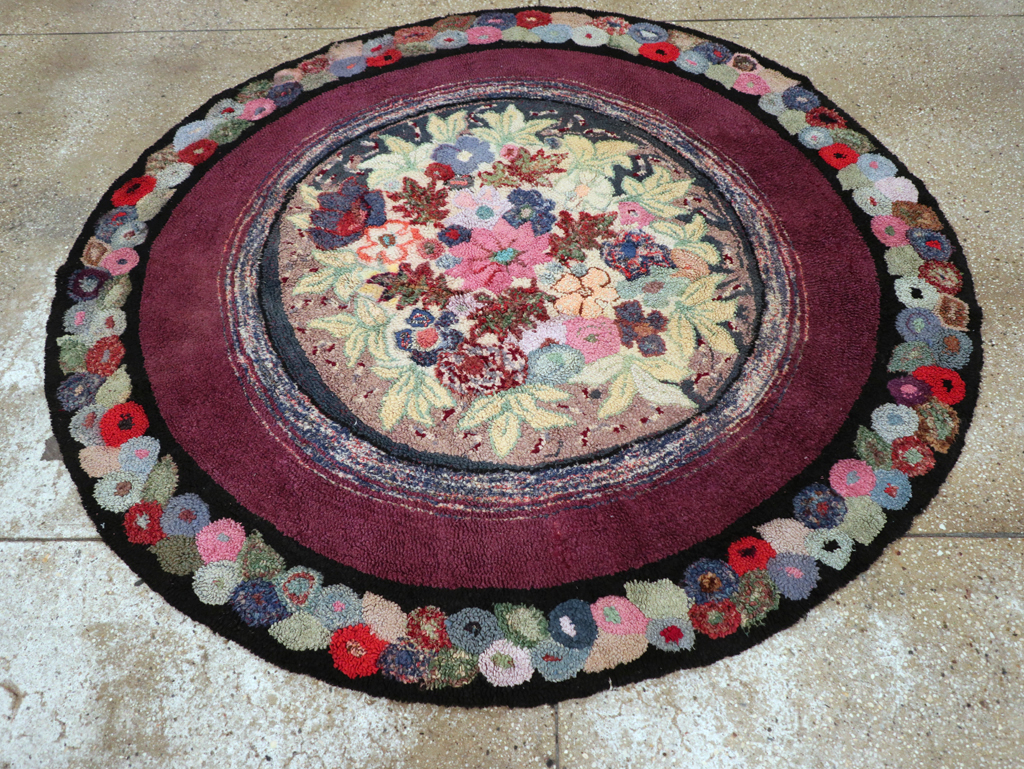 Antique American Hook Rug, No.21716 - Galerie Shabab