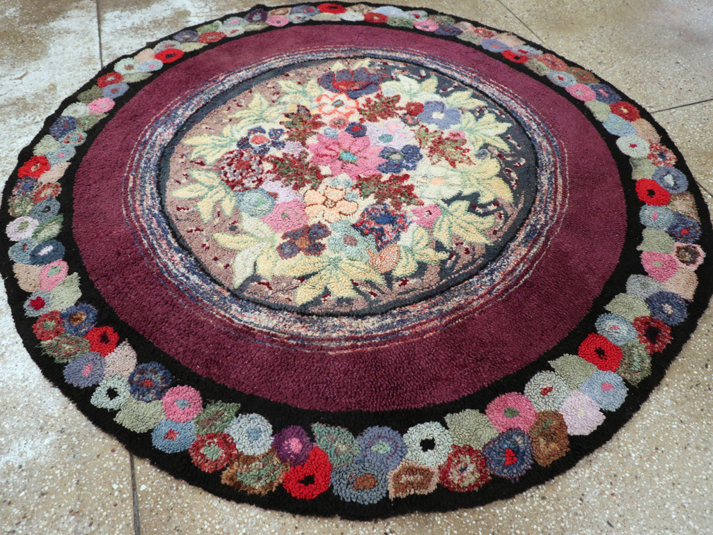 Antique American Hook Rug, No.21716 - Galerie Shabab