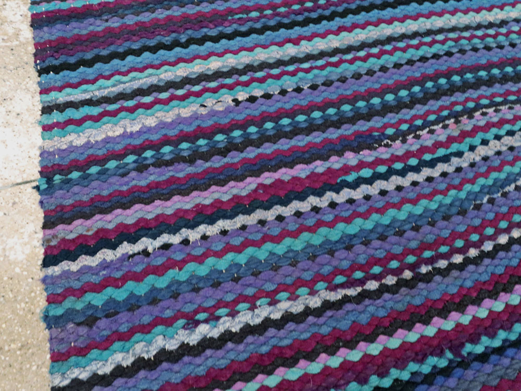 Vintage American Braid Rug, No.21717 - Galerie Shabab