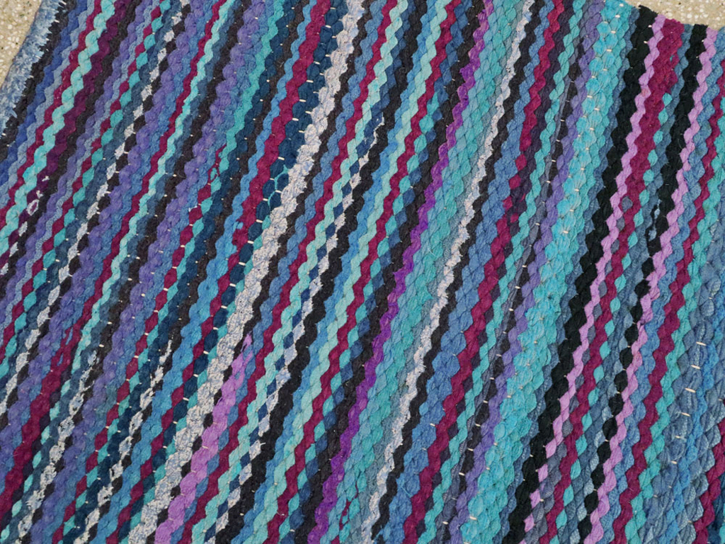 Vintage American Braid Rug, No.21717 - Galerie Shabab