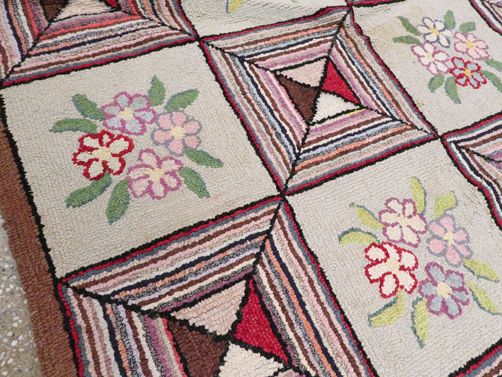 Vintage American Hook Rug, No.21718 - Galerie Shabab