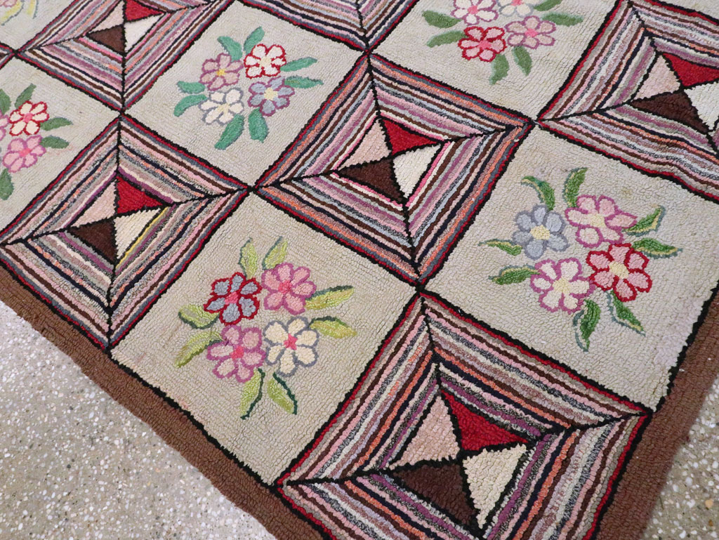 Vintage American Hook Rug, No.21718 - Galerie Shabab