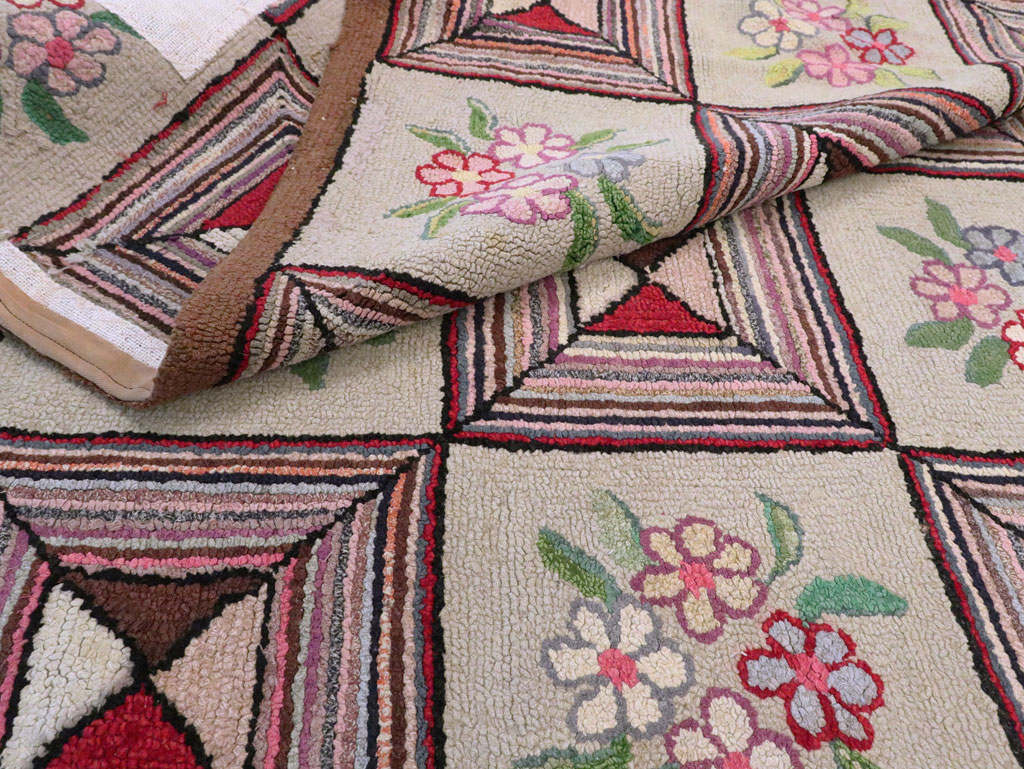 Vintage American Hook Rug, No.21718 - Galerie Shabab