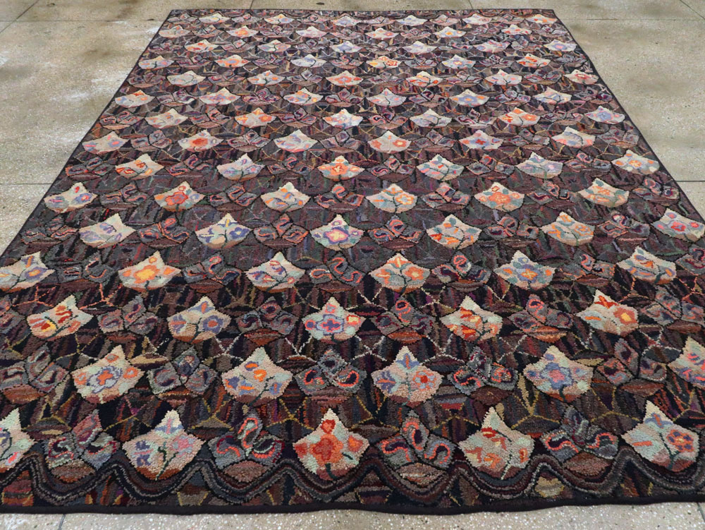 Antique American Hook Rug, No.21719 - Galerie Shabab