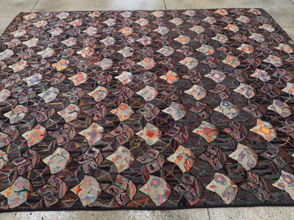 Antique American Hook Rug, No.21719 - Galerie Shabab