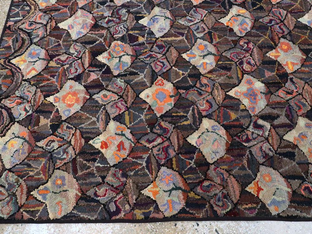 Antique American Hook Rug, No.21719 - Galerie Shabab
