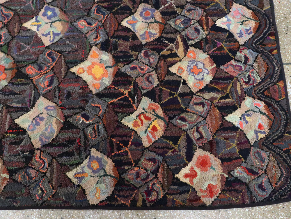 Antique American Hook Rug, No.21719 - Galerie Shabab