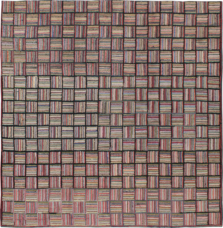 Antique American Hook Rug, No.21723 - Galerie Shabab