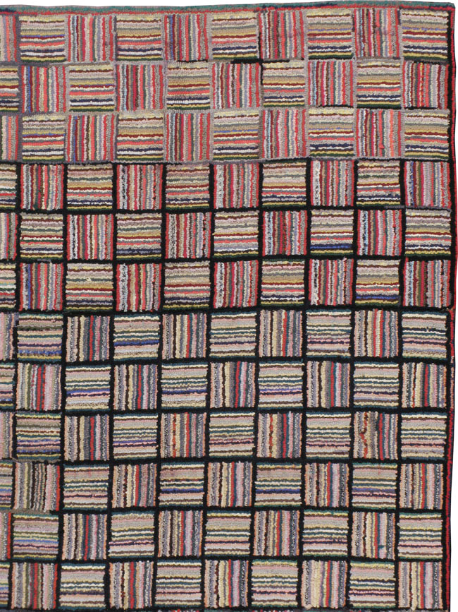 Antique American Hook Rug, No.21723 - Galerie Shabab