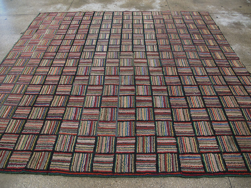 Antique American Hook Rug, No.21723 - Galerie Shabab