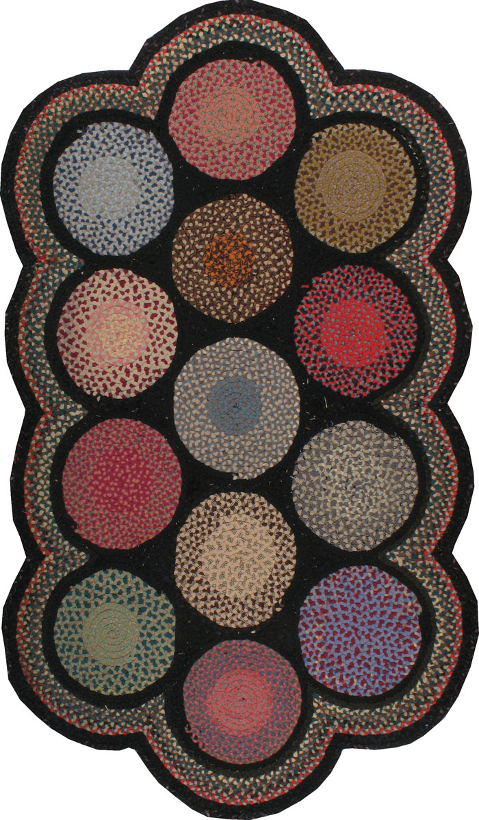 Vintage Braid Rug, No.21724 - Galerie Shabab