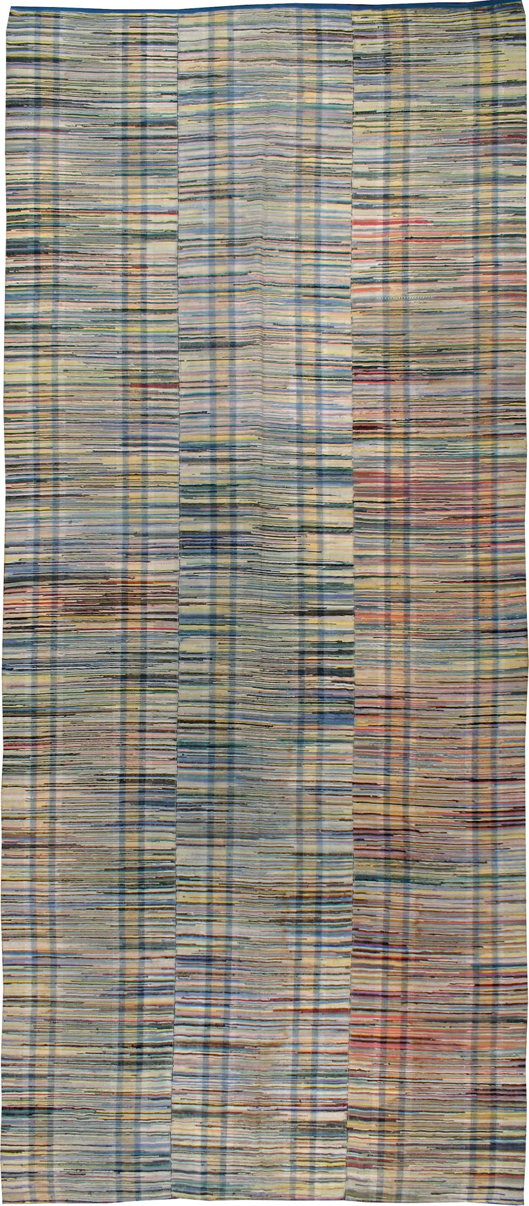 Vintage American Rag Rug, No.21725 - Galerie Shabab