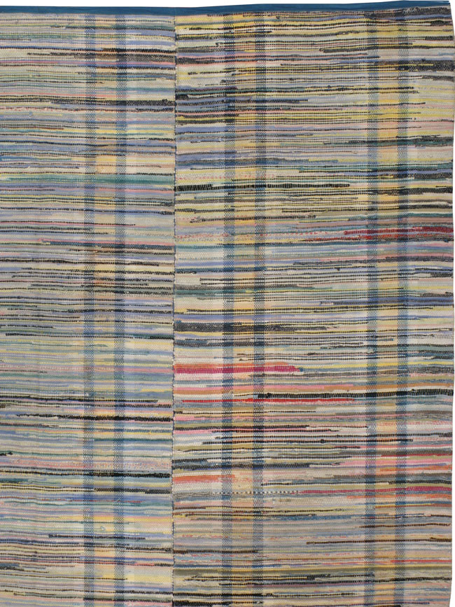 Vintage American Rag Rug, No.21725 - Galerie Shabab