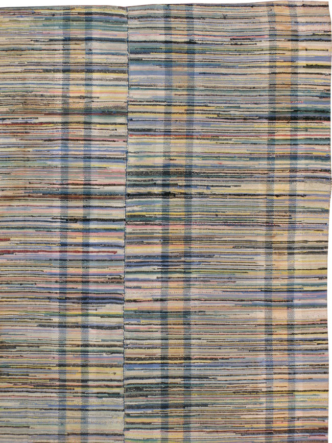 Vintage American Rag Rug, No.21725 - Galerie Shabab