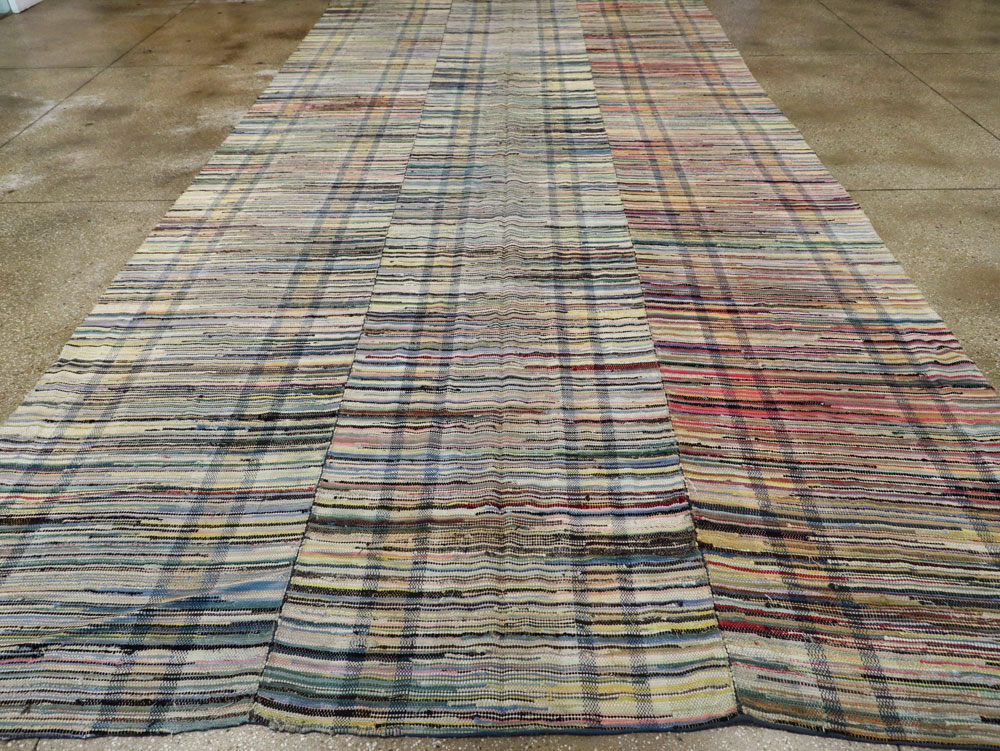 Vintage American Rag Rug, No.21725 - Galerie Shabab